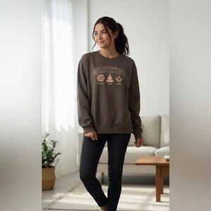 Brown Crewneck Sweater for Men